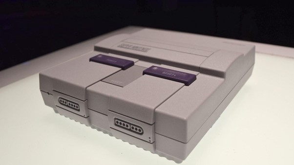 A Super Nintendo with a Replaced Shell
